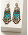 Image #3 - Idyllwind Women's Caballero Turquoise Earrings, Silver, hi-res