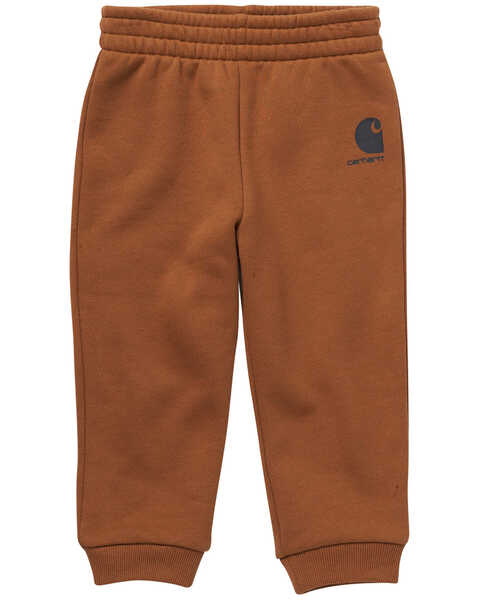 Carhartt Toddler Boys' Brown Brandmark Graphic Loose Fit Fleece Sweatpant , Brown, hi-res