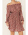 Verity Women's Off The Shoulder Dress, Rust Copper, hi-res