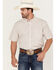 Resistol Men's Baldwin Plaid Short Sleeve Button-Down Western Shirt , White, hi-res