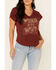 Image #3 - Shyanne Women's Wisdom Of The Wind Graphic Short Sleeve Tee, Chocolate, hi-res