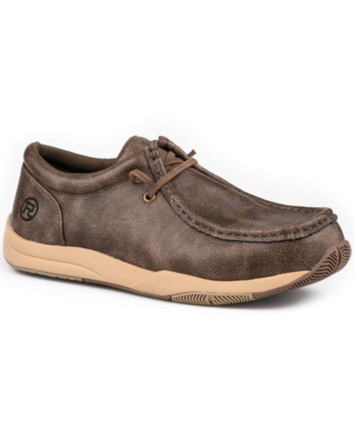 Roper Men's Clearcut Low Casual Shoes - Moc Toe, Brown, hi-res