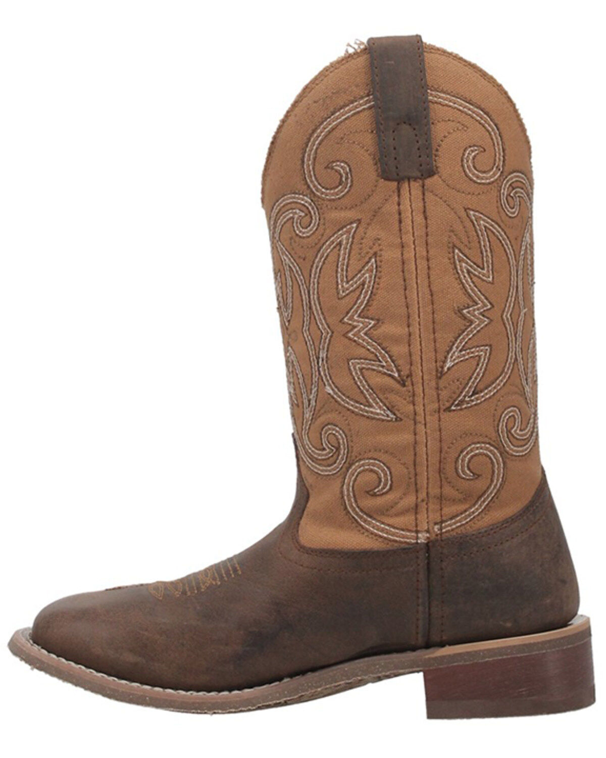 Image #3 - Laredo Women's Caney Western Performance Boots - Broad Square Toe, Honey, hi-res