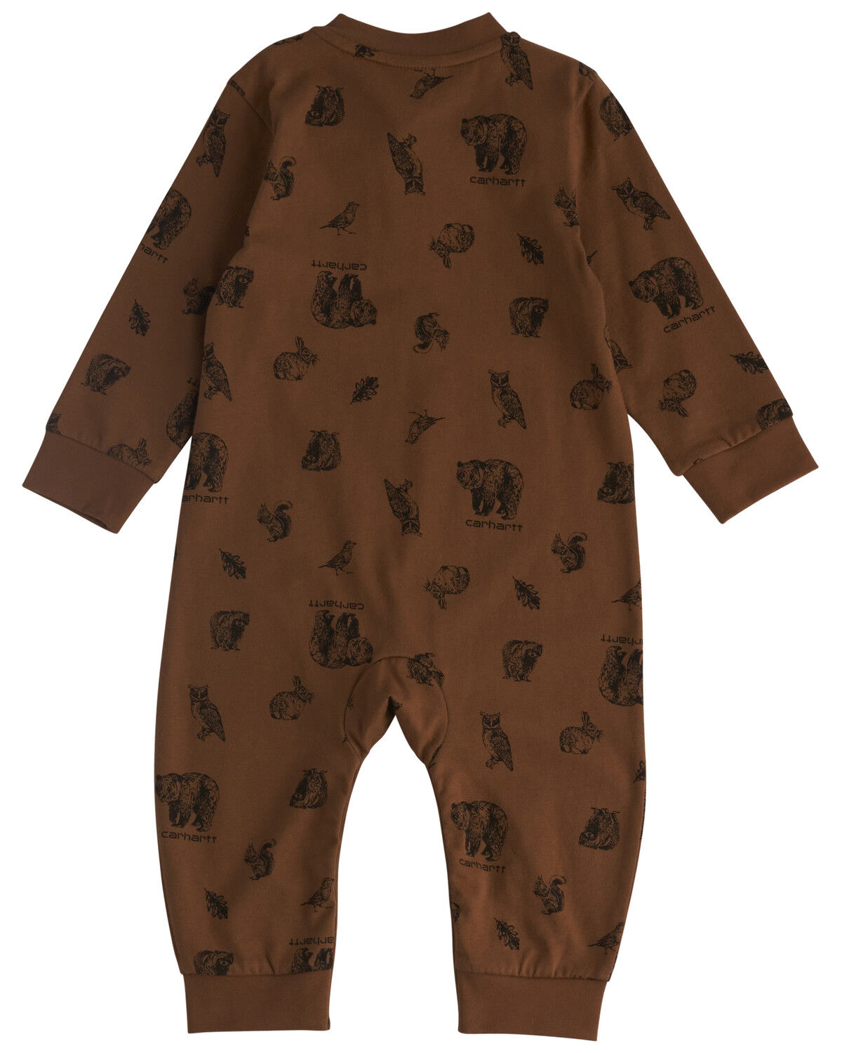 Image #2 - Carhartt Infant Boys' Wildlife Print Long Sleeve Onesie, Brown, hi-res