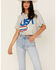 Show Me Your Mumu Women's USA Star Jimmy Cropped Tee, Heather Grey, hi-res