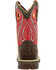 Durango Boys' Caiman Print Western Boots - Square Toe, White, hi-res