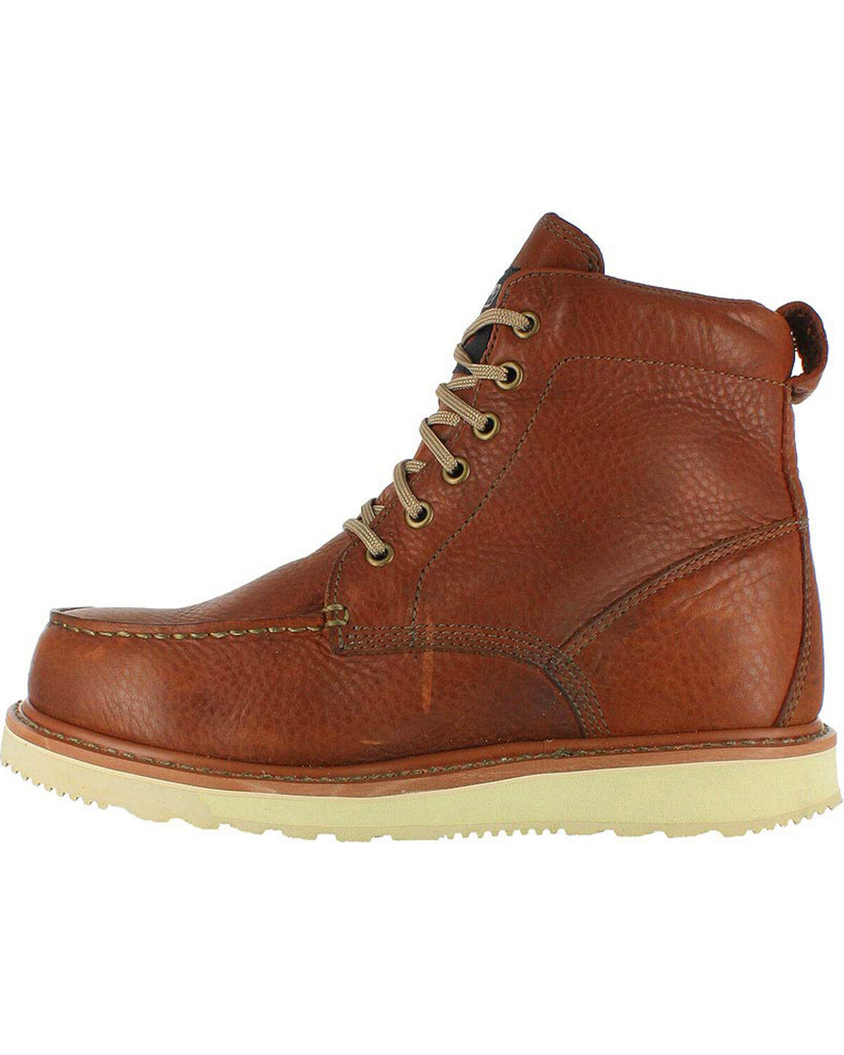 Image #3 - Timberland PRO Men's 6" Wedge Boots - Moc Toe, Brown, hi-res