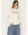 Image #1 - Hooey Women's Punchy Embroidered Crewneck Sweatshirt, Cream, hi-res