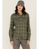 Image #1 - Wolverine Women's Autumn II Plaid Print Long Sleeve Button-Down Flannel Shirt, Green, hi-res