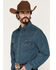 Image #2 - Wrangler Retro Men's Corduroy Solid Long Sleeve Snap Western Shirt - Tall, Indigo, hi-res
