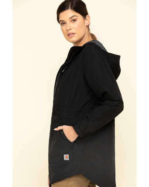 Image #3 - Carhartt Women's Black Rain Defender Nylon Coat  , , hi-res