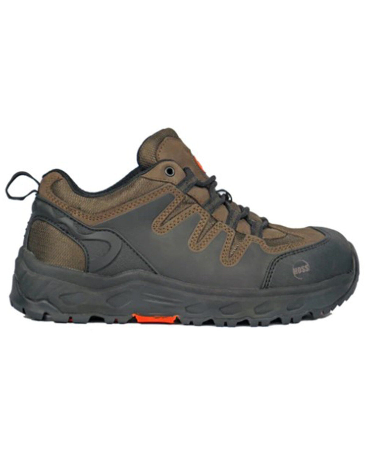 Image #2 - Hoss Men's Eric Low Lace-Up Work Shoes - Aluminum Toe, Brown, hi-res