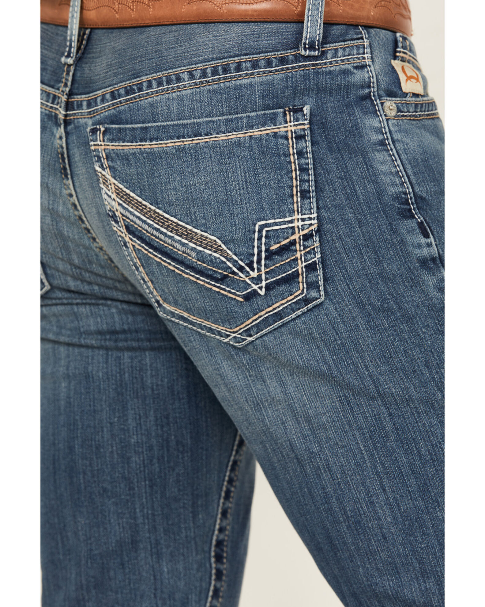 Product Name:  Cinch Men's Ian Medium Stonewash Slim Bootcut Performance Stretch Denim Jeans