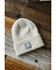Image #1 - Carhartt Knit Cuffed Logo Satin Lined Beanie, Oatmeal, hi-res