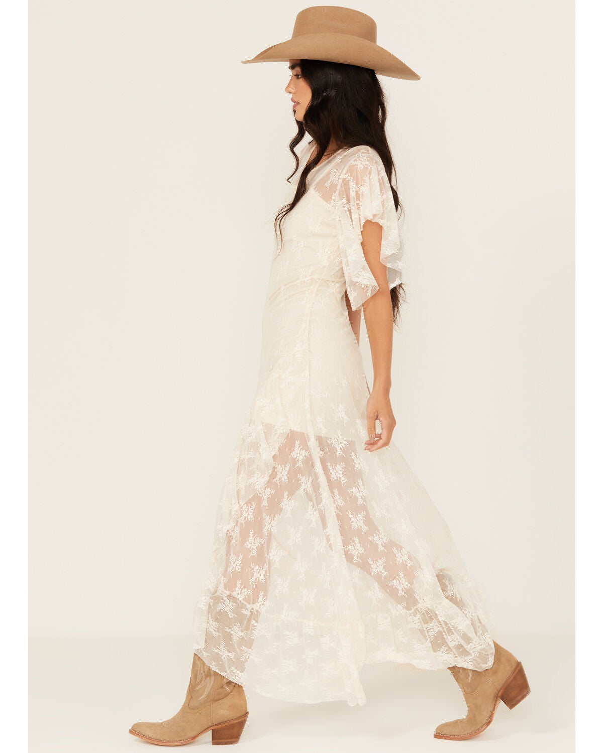 Image #3 - Wishlist Women's Lace Slip Maxi Dress, , hi-res