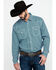 Image #1 - Wrangler 20X Men's Advanced Comfort Blue Geo Print Long Sleeve Western Shirt , , hi-res