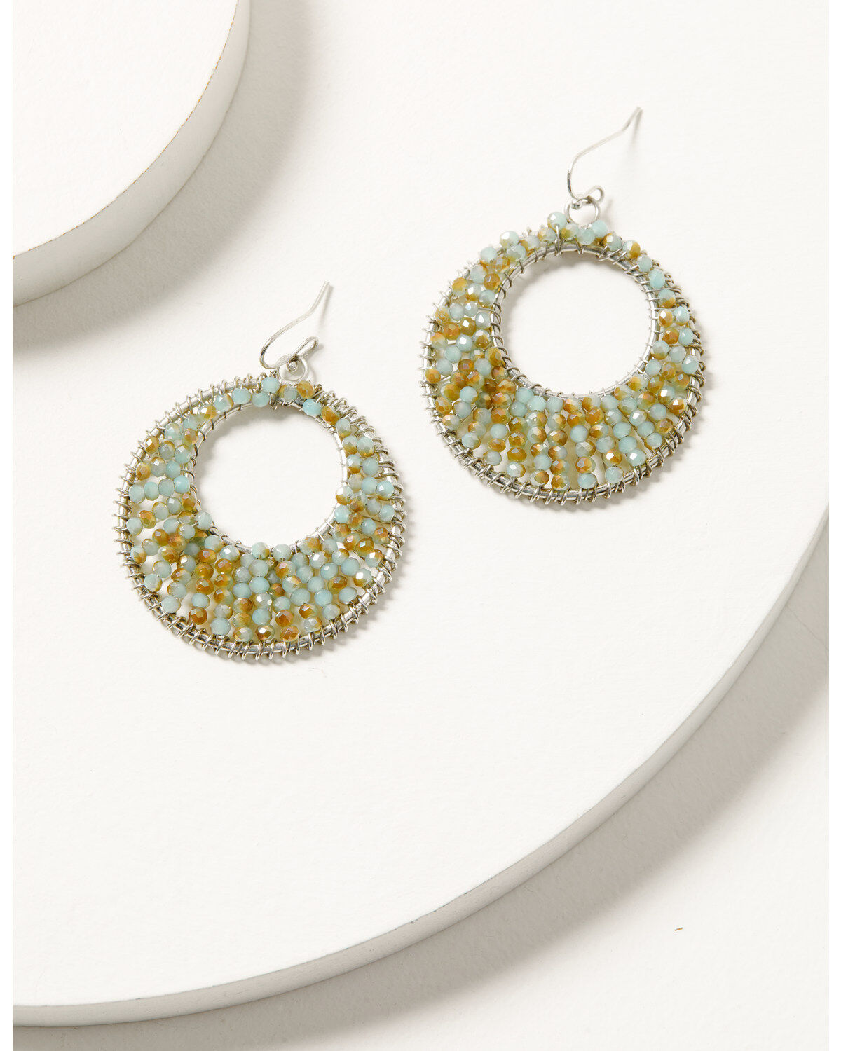Image #1 - Shyanne Women's Wild Blossom Beaded Earrings, Turquoise, hi-res