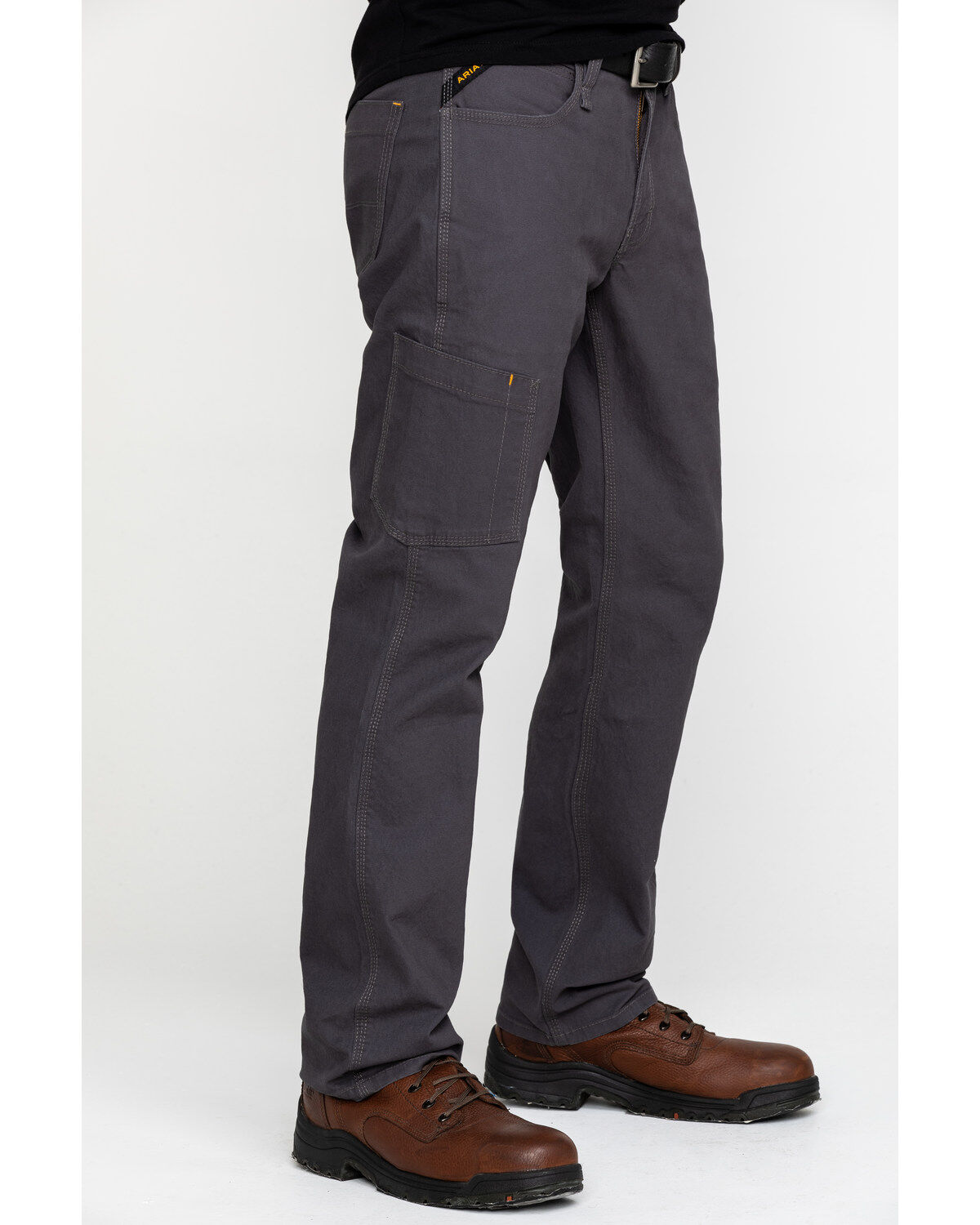 Image #3 - Ariat Men's Gray Rebar M4 Made Tough Durastretch Straight Leg Work Pants, Grey, hi-res