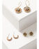 Image #2 - Lainey Wilson Women's Beaded Trio Earring Set - 3 Piece, Gold, hi-res