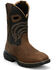 Image #1 - Justin Men's Warhawk Slickline 11" Waterproof Pull-On Work Boots - Soft Toe, Brown, hi-res