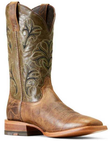 Ariat Men's Cowboss Western Boots - Broad Square Toe, Brown, hi-res