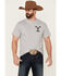 Image #1 - Paramount Network's Yellowstone Men's Rip For The Brand Graphic Short Sleeve T-Shirt, Heather Grey, hi-res
