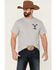 Image #1 - Changes Men's Yellowstone Rip For The Brand Graphic Short Sleeve T-Shirt , Heather Grey, hi-res