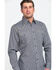 Tin Haul Men's Metal Logo Print Long Sleeve Western Shirt , Grey, hi-res