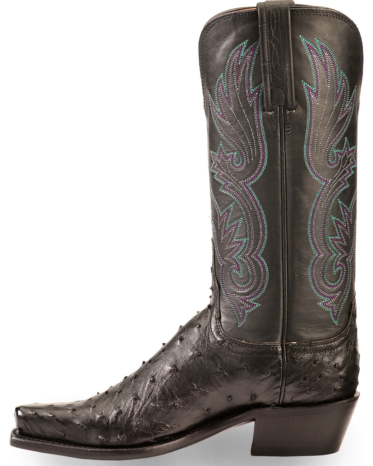 lucchese black ostrich boots