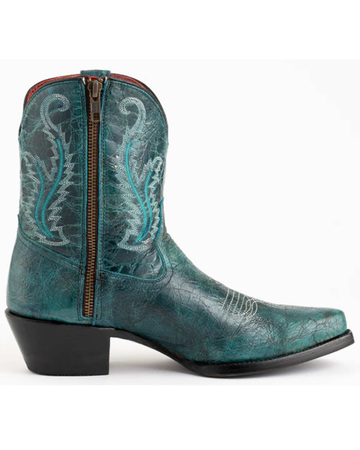 Image #2 - Ferrini Women's Molly Western Boots - Snip Toe, Teal, hi-res