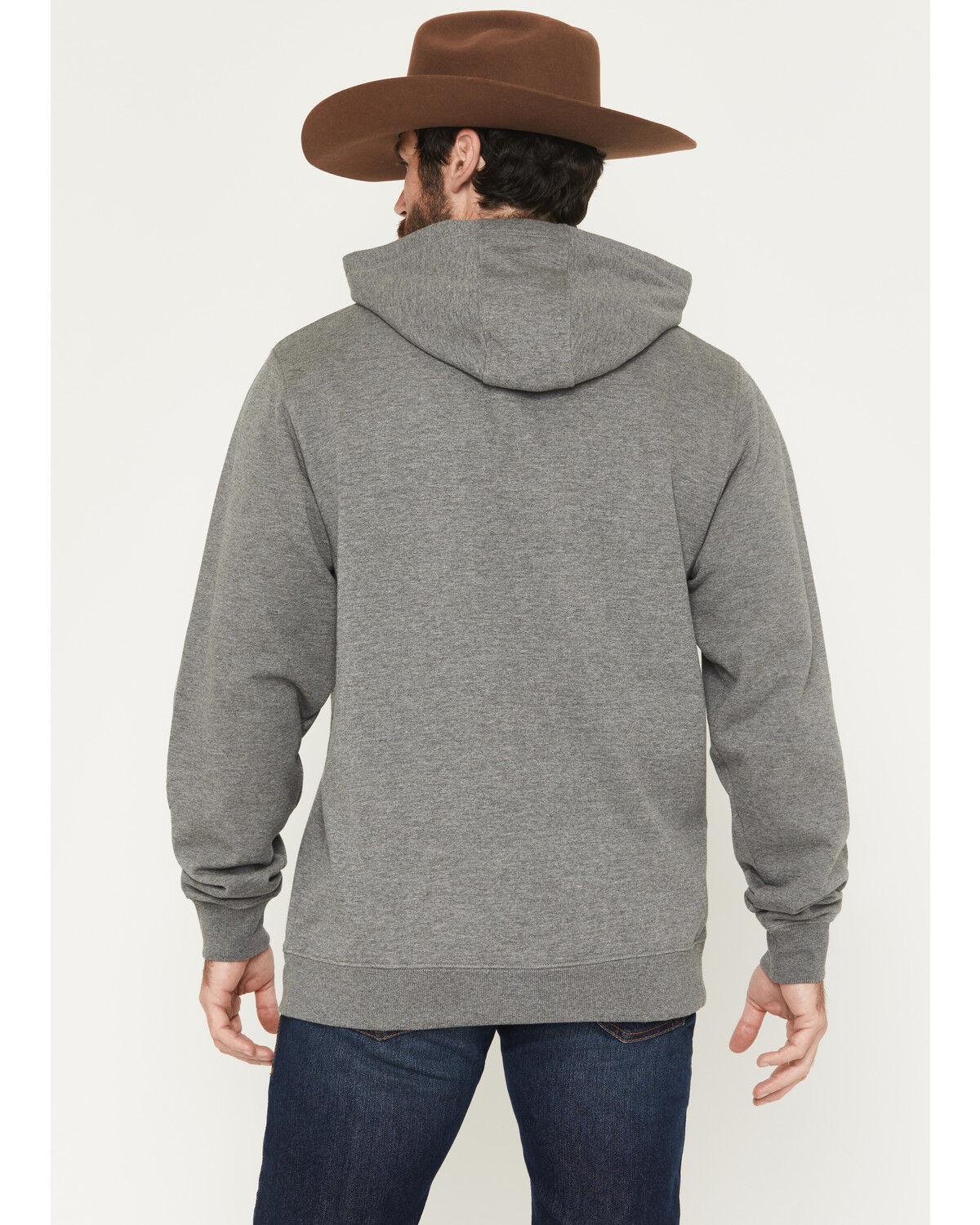 Image #4 - Cinch Men's Logo Hooded Sweatshirt, Grey, hi-res