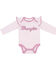 Image #2 - Wrangler Infant Girls' Logo And Floral Long Sleeve Snap Onesie Set - 3 Piece, Multi, hi-res