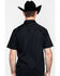 Gibson Men's Solid Short Sleeve Western Shirt - Tall, Black, hi-res