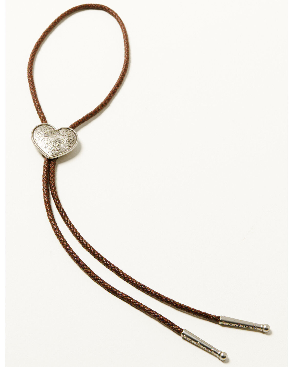 Image #1 - Shyanne Women's Strawberry Skies Braided Heart Bolo Tie, Brown, hi-res