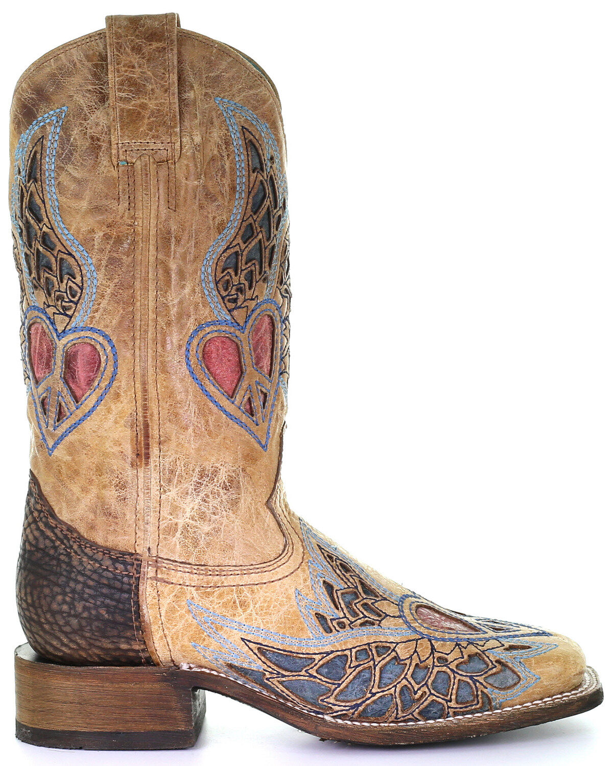 Image #2 - Corral Women's Sand Side Wing Western Boots - Square Toe, , hi-res