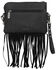 Montana West Women's Wrangler Embroidered Southwestern Thunderbird Fringe Crossbody Wristlet, Black, hi-res