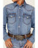Cody James Boys' Cave Creek Long Sleeve Snap Western Denim Shirt, Medium Wash, hi-res