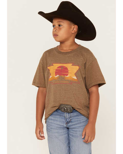 Cody James Boys' Sunset Desert Logo Graphic T-Shirt, Camel, hi-res