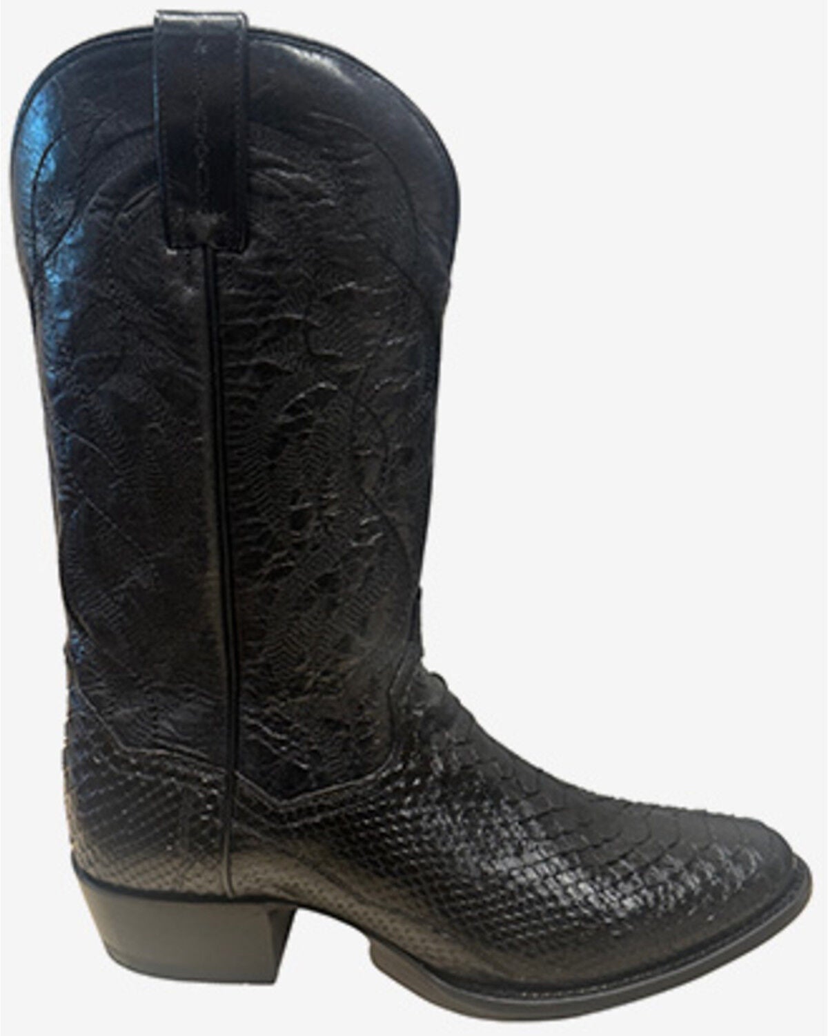 Image #1 - Dan Post Men's Manning Exotic Python Western Boots - Round Toe, Black, hi-res