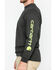 Carhartt Men's Loose Fit Heavyweight Long Sleeve Logo Graphic Work T-Shirt, Bark, hi-res