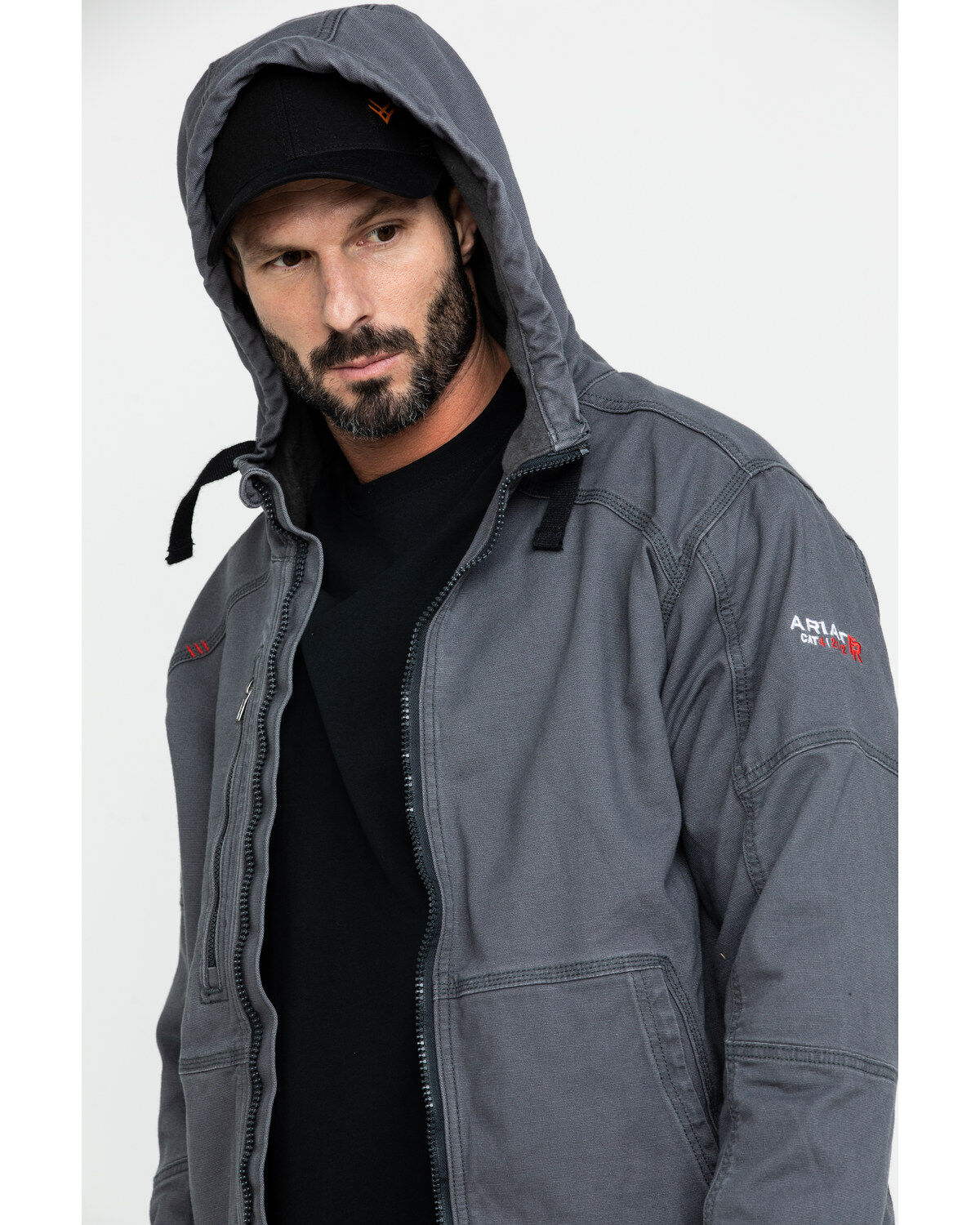 Image #4 - Ariat Men's FR Duralight Stretch Canvas Work Jacket - Big, , hi-res