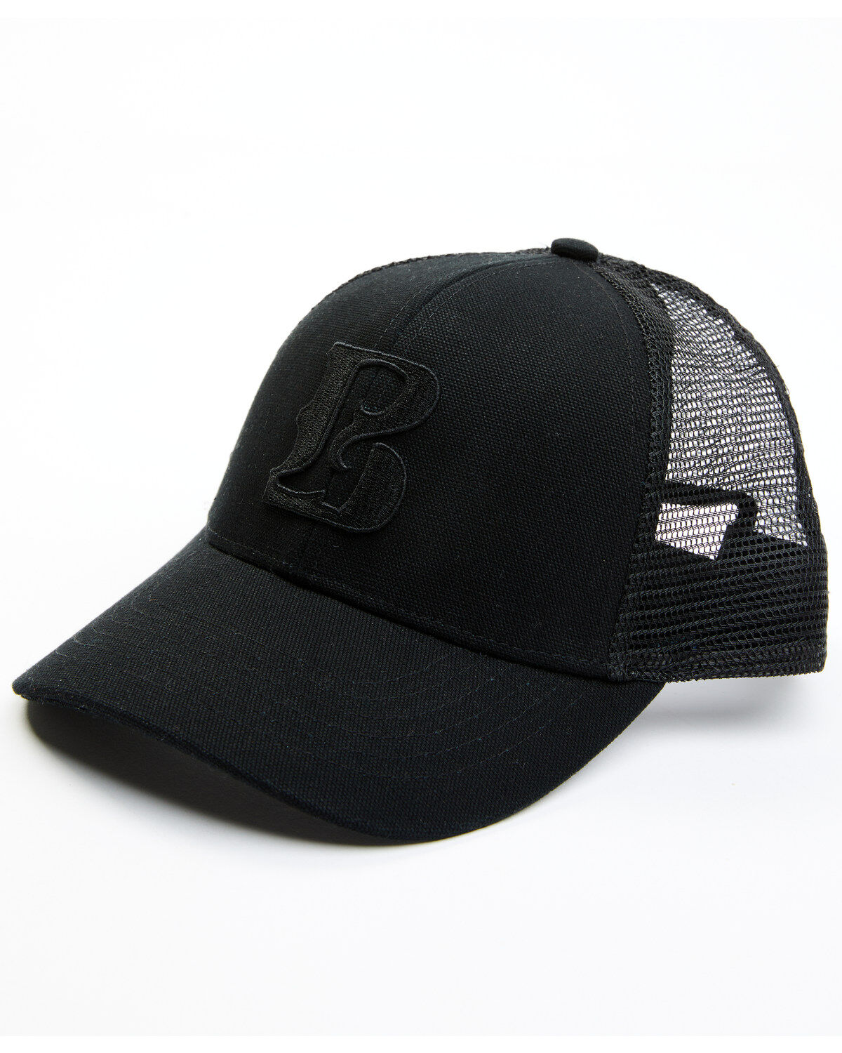 Image #1 - Boot Barn Men's Embroidered Logo Ball Cap, Black, hi-res