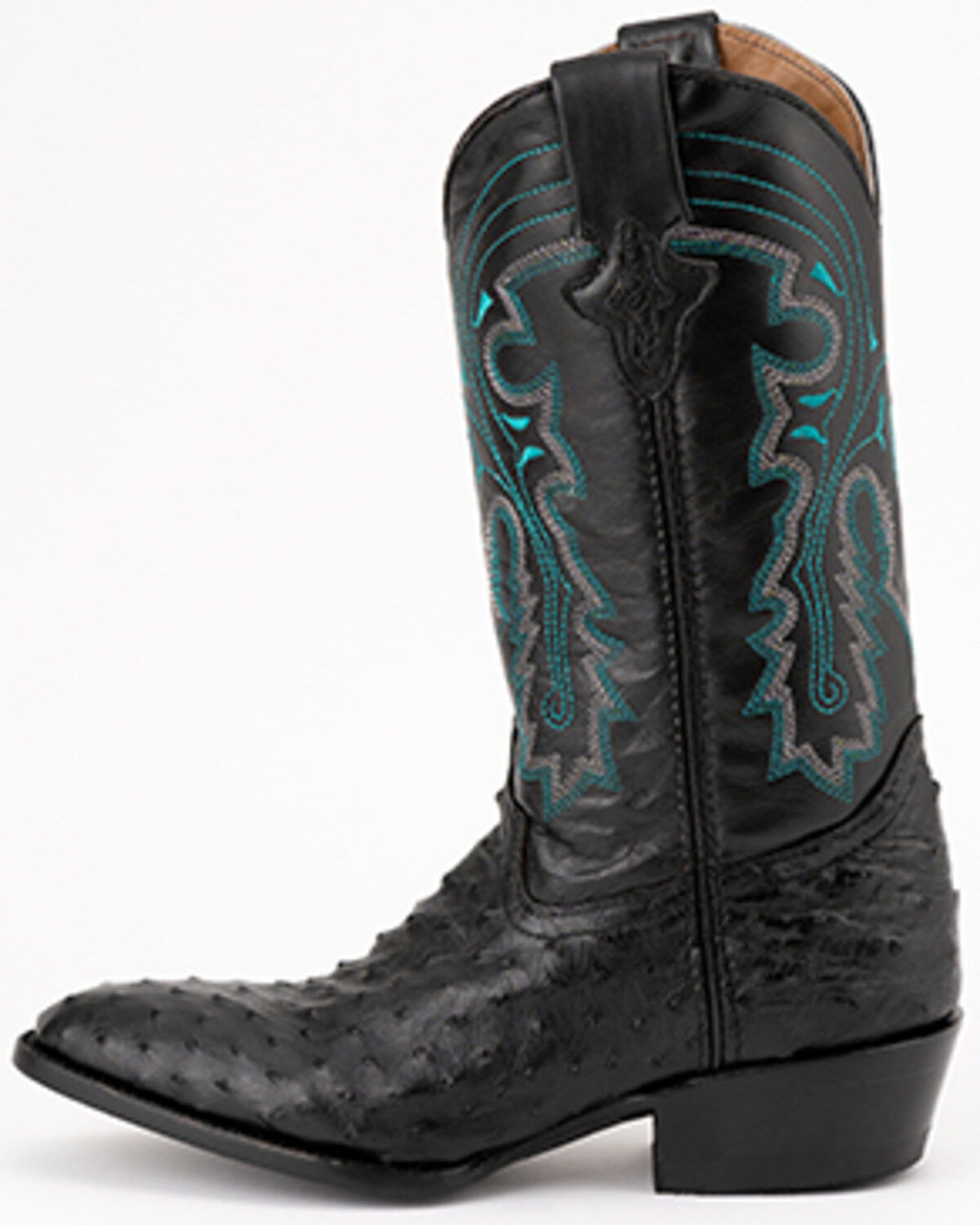 Image #3 - Ferrini Men's Colt Exotic Full-Quill Ostrich Western Boots - Round Toe, Black, hi-res