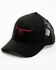 Image #1 - RANK 45® Men's Bullhorn Ball Cap, Black, hi-res