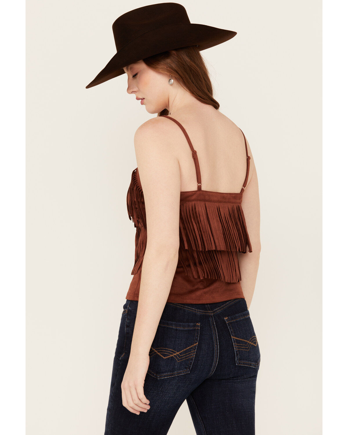 Image #4 - Idyllwind Women's Stafford Faux Suede Fringe Tank, , hi-res