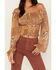Beyond The Radar Women's Multi Patchwork Smocked Top, Multi, hi-res