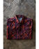 Image #1 - Wrangler Retro Premium Men's Navy Med Plaid Long Sleeve Western Shirt , , hi-res