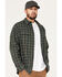 Image #2 - Brothers and Sons Men's Everyday Plaid Print Long Sleeve Button Down Western Flannel Shirt, Dark Green, hi-res