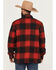 Image #4 - Wrangler Men's Plaid Print Long Sleeve Snap Sherpa Lined Shirt Jacket, Red, hi-res