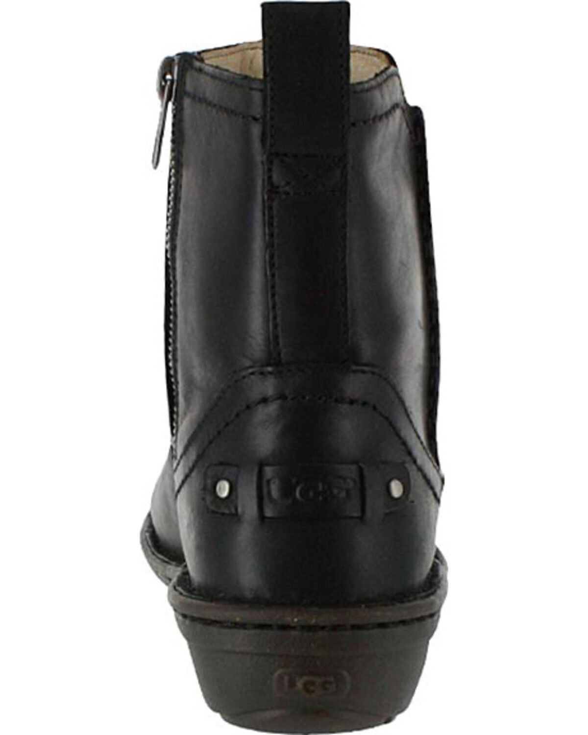 short black leather uggs